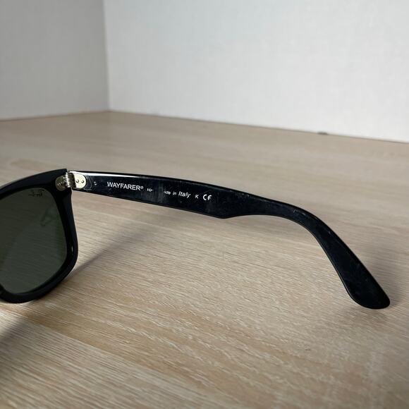 Ray-Ban RB2140 901 Wayfarer Sunglasses Polished Black 50-22 Italy - Picture 6 of 13